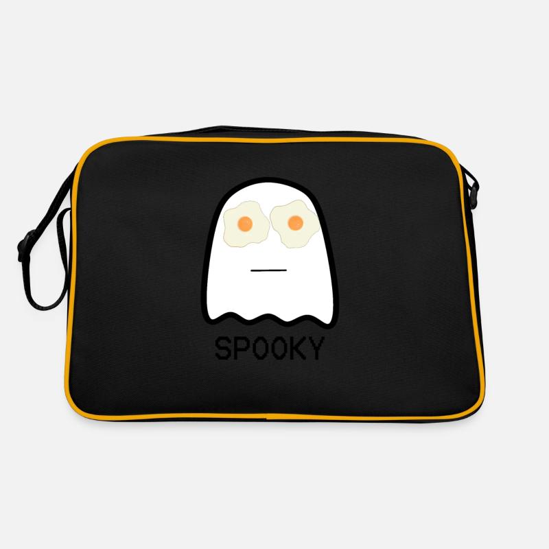 Gespenst - Retro Tasche - Schwarz/Gold