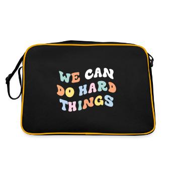 Nous pouvons faire des choses difficiles - Sac Retro - noir/or - Dos