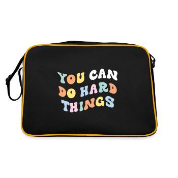 Vous pouvez faire des choses difficiles - Sac Retro - noir/or - Dos