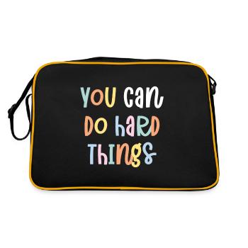 Vous pouvez faire des choses difficiles - Sac Retro - noir/or - Dos