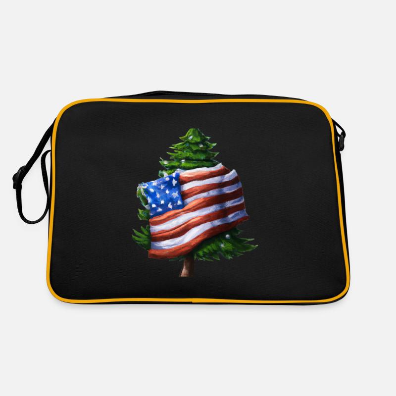 American Christmas Christmas Tree with US Retro Bag