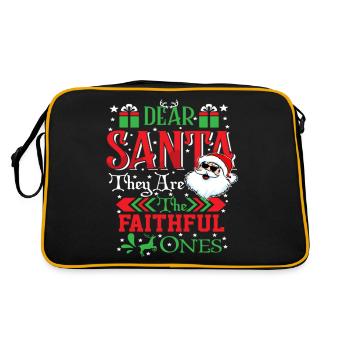Cher Père Noël, ce sont les fidèles - Sac Retro - noir/or - Dos