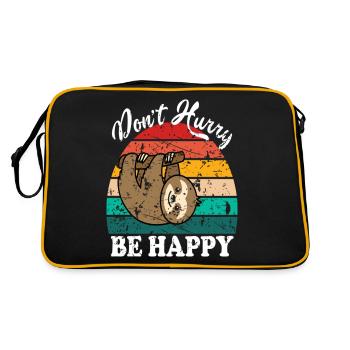 Don't Hurry Be Happy - Retro Bag - black/gold - Back