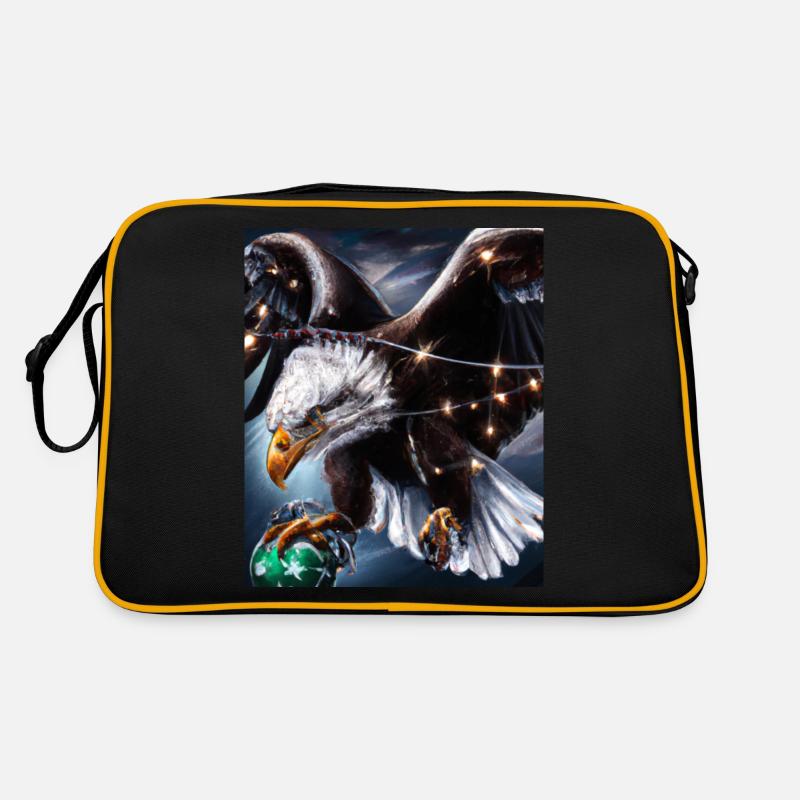 American Christmas White-tailed Eagle with Retro Bag