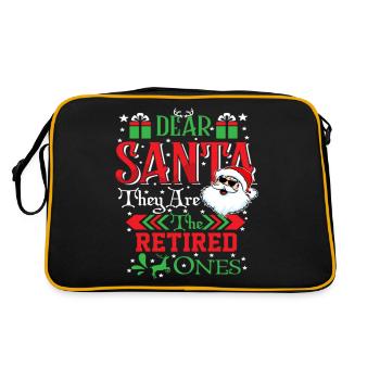Cher Père Noël, ce sont les retraités - Sac Retro - noir/or - Dos