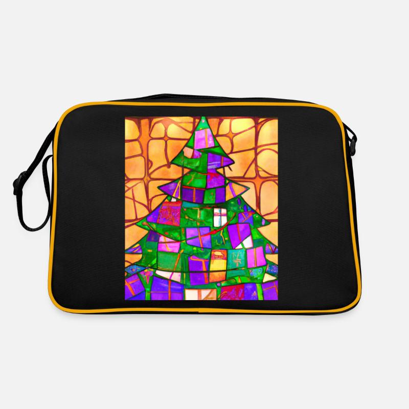 Arbres de Noël Fenêtres de l’église Sac Retro