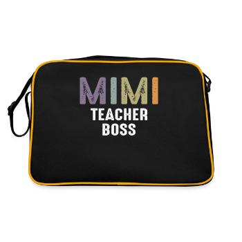 Mimi Teacher Boss - Grandma Mommy - Retro Bag - black/gold - Back