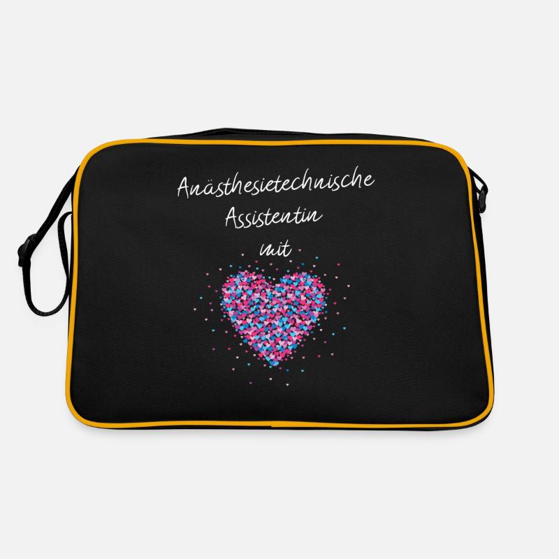 Anästhesietechnische Assistentin mit Herz ATA Retro Tasche