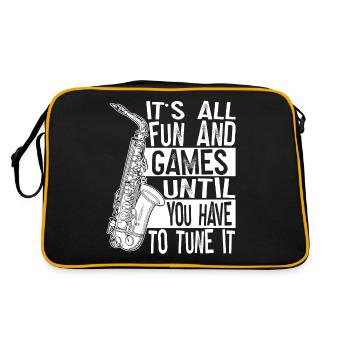 Saxophone Saxophone player - Retro Bag - black/gold - Back