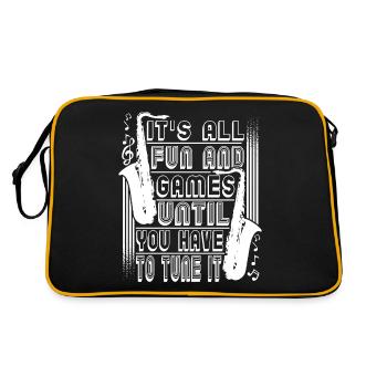 Saxophone Saxophone player - Retro Bag - black/gold - Back