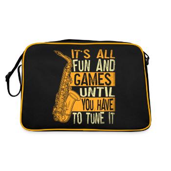 Saxophone Saxophone player - Retro Bag - black/gold - Back