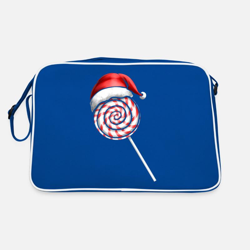 Candy Cane Lollipop Santas Hat Joyeux Noël Sac Retro