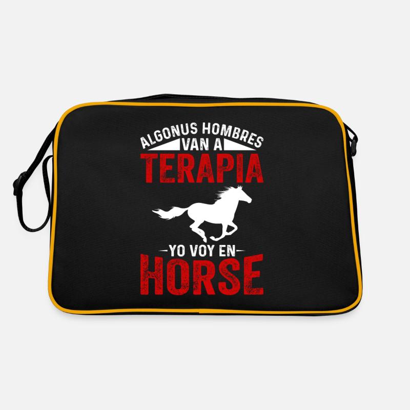 Algonus Men's Therapy I go horseback riding Retro Bag