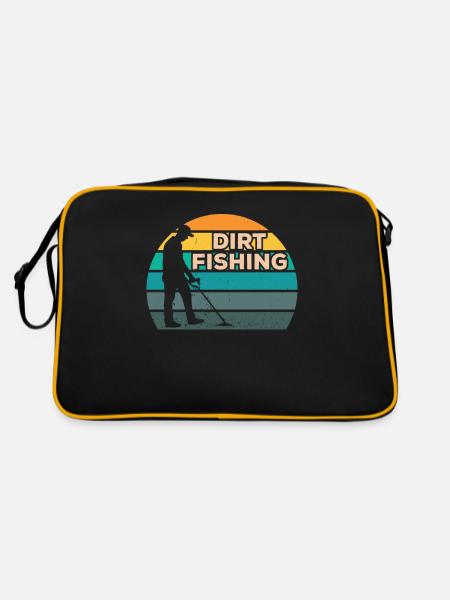 Dirt Fishing Metal Detecting Metal Detection - Retro Bag - black/gold - Back
