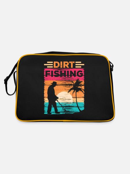 Dirt Fishing Metal Detecting Metal Detection - Retro Bag - black/gold - Back