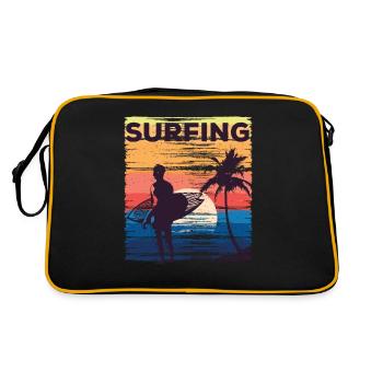 Surf Surf Surfer Planche de surf Surf - Sac Retro - noir/or - Dos