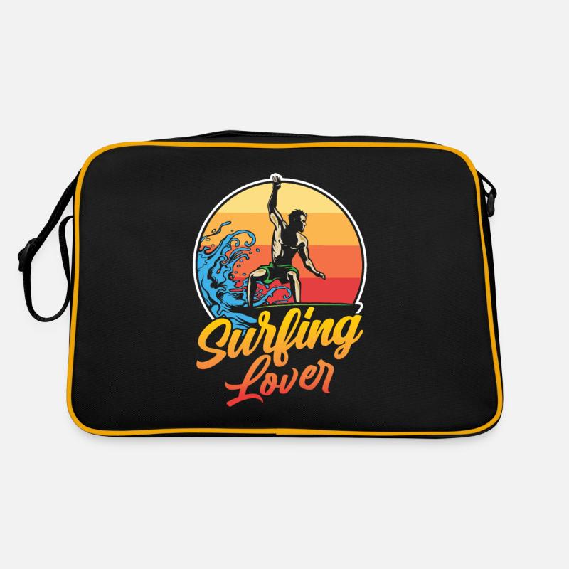 Surfing Lovers Surfboard Surfer Surfing Retro Bag