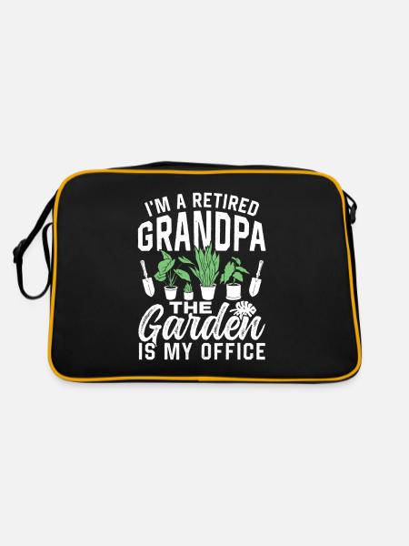 Je suis un grand-père à la retraite Le jardin est mon bureau - Sac Retro - noir/or - Dos