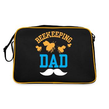 Beekeeping Papa Beekeepers Beekeepers Honey Bee - Retro Bag - black/gold - Back