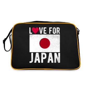 Drapeau du Japon - Sac Retro - noir/or - Dos