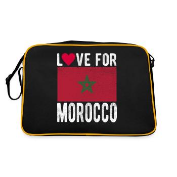 Drapeau du Maroc - Sac Retro - noir/or - Dos