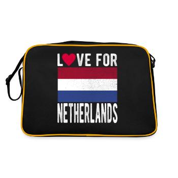 Drapeau des Pays-Bas - Sac Retro - noir/or - Dos