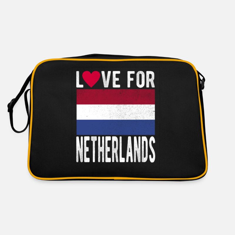 Drapeau des Pays-Bas - Sac Retro - noir/or