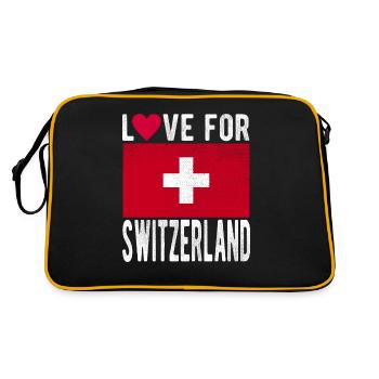 Drapeau de la Suisse - Sac Retro - noir/or - Dos