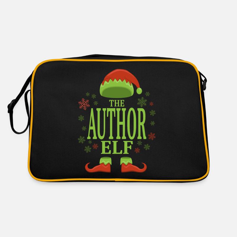 Autor Weihnachtself - Retro Tasche - Schwarz/Gold