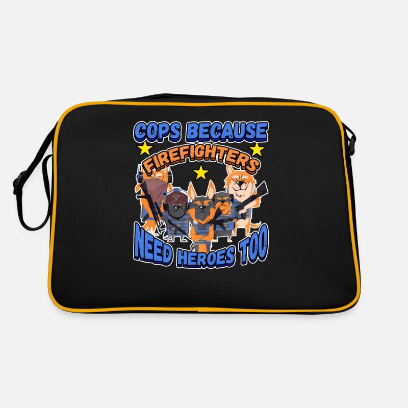 Cops Because Firefighters Need Heroes Too Retro Tasche
