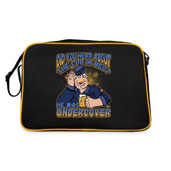 Avez-vous entendu parler du flic au lit qu’il était - Sac Retro - noir/or - Dos