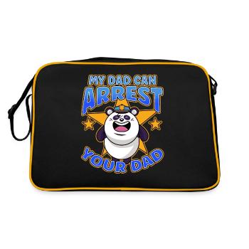 My Dad Can Arrest You Dad - Retro Bag - black/gold - Back