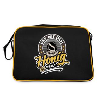 Who deals with honey - Retro Bag - black/gold - Back