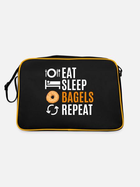 Bagel Bagels Gift - Retro Bag - black/gold - Back