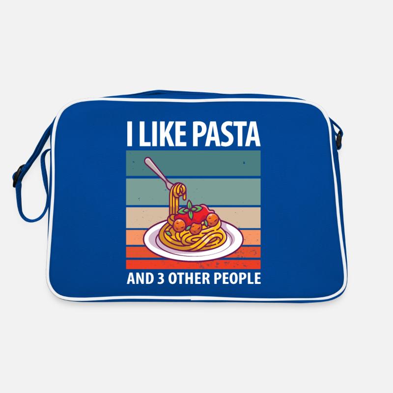 Ich mag Nudeln und 3 andere Leute Retro Tasche