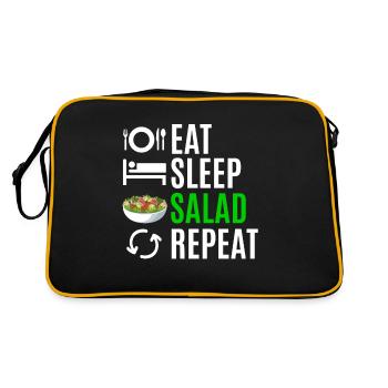 Manger de la salade de sommeil Répéter - Sac Retro - noir/or - Dos