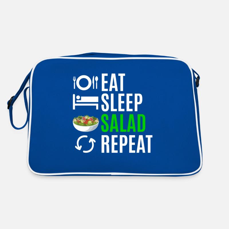 Eat Sleep Salad Repeat Retro Tasche