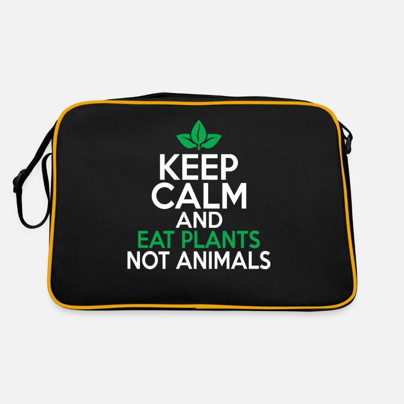 Veggie Lover Vegan Cadeau - Sac Retro - noir/or