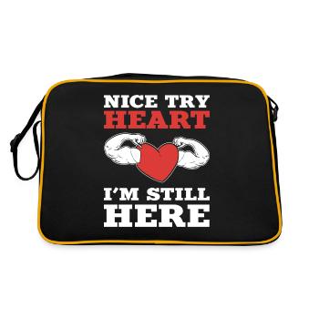 Herzchirurg Herzchirurg Herzchirurgie Schrittmache - Retro Tasche - Schwarz/Gold - Hinten