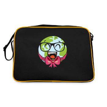 Paix Amour Sauvez notre planète Terre - Sac Retro - noir/or - Dos