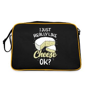 J’aime le fromage juste très amoureux amour doux - Sac Retro - noir/or - Dos