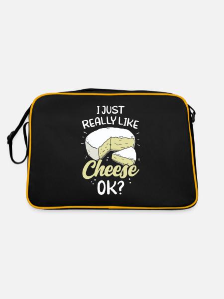 J’aime le fromage juste très amoureux amour doux - Sac Retro - noir/or - Dos