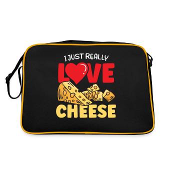 J’adore le fromage très doux les amateurs de dictons - Sac Retro - noir/or - Dos
