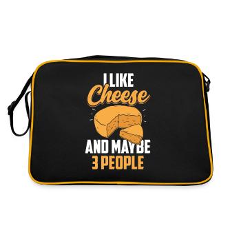 J’aime le fromage et peut-être 3 personnes amateurs de sucreries - Sac Retro - noir/or - Dos