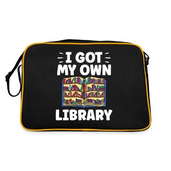 J’ai mon propre bibliothécaire - Sac Retro - noir/or - Dos