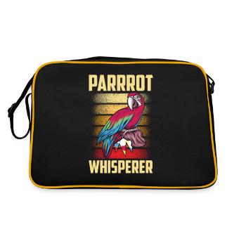 Perroquet Chuchotant Perroquet Chuchoteur Perroquets Doux Perroquets - Sac Retro - noir/or - Dos