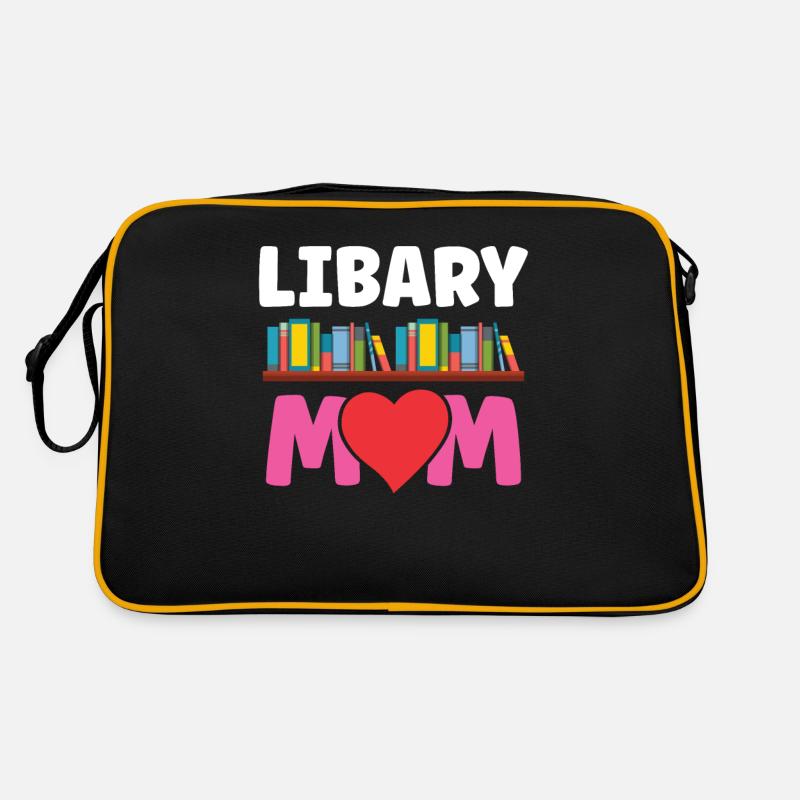 Bibliothèque Maman Amant Livres Bibliothécaire Sac Retro