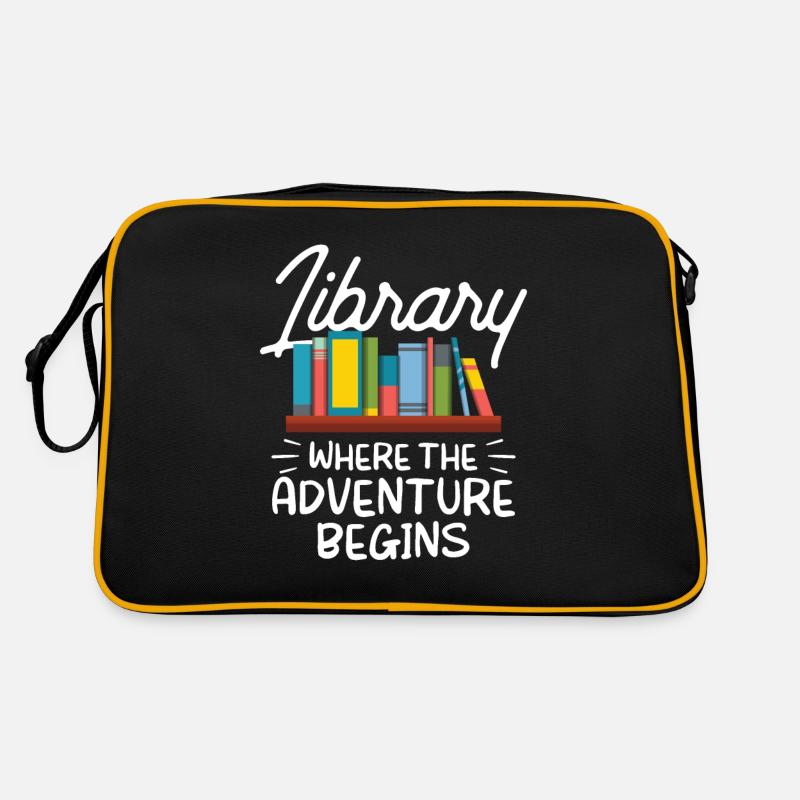 Bibliothèque Là où l’aventure commence Bibliothécaire Sac Retro