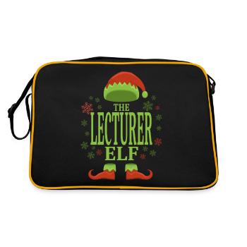 Lecturer Christmas Elf - Retro Bag - black/gold - Back