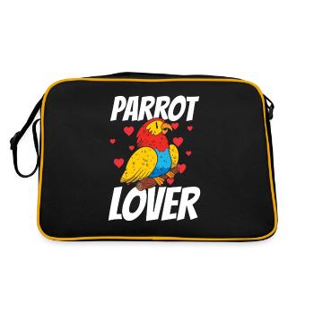 Parrot lover Pet Cute Parrot Animal - Retro Bag - black/gold - Back